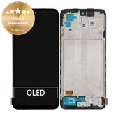 Xiaomi Redmi Note 10S - LCD Display + Touchscreen Front Glas + Rahmen (Onyx Gray) - 5600020K7B00, 560002K7BN00 Genuine Service Pack