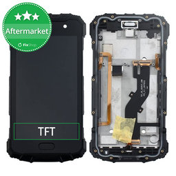 UleFone Armor 2 - LCD Display + Touchscreen Front Glas + Rahmen (Black) TFT