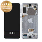 Samsung Galaxy S21 Plus G996B - LCD Display + Touchscreen Front Glas + Rahmen (Phantom Silver) - GH82-24554C, GH82-27268C, GH82-24553C Genuine Service Pack