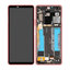 Sony Xperia 10 III - LCD Display + Touchscreen Front Glas + Rahmen (Pink) - A5034095A Genuine Service Pack