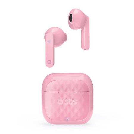 SBS - TWS Air Free Drahtloser Kopfhörer mit Ladeetui 250 mAh, rosa