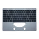 Apple MacBook 12" A1534 (Early 2015 - Mid 2017) - Oberer Rahmen Tastatur + Tastatur US (Space Gray)
