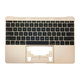 Apple MacBook 12" A1534 (Early 2015 - Mid 2017) - Oberer Rahmen Tastatur + Tastatur US (Gold)