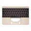 Apple MacBook 12" A1534 (Early 2015 - Mid 2017) - Oberer Rahmen Tastatur + Tastatur UK (Gold)