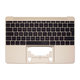 Apple MacBook 12" A1534 (Early 2015 - Mid 2017) - Oberer Rahmen Tastatur + Tastatur UK (Gold)
