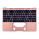 Apple MacBook 12" A1534 (Early 2015 - Mid 2017) - Oberer Rahmen Tastatur + Tastatur US (Rose Gold)