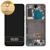 Samsung Galaxy S21 G991B - LCD Display + Touchscreen Front Glas + Rahmen (Phantom Gray) - GH82-24544A, GH82-24545A, GH82-27255A Genuine Service Pack