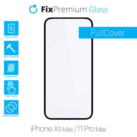 FixPremium FullCover Glass - Gehärtetes Glas für iPhone Xs Max und 11 Pro Max