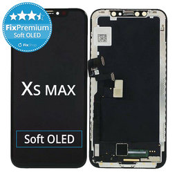 Apple iPhone XS Max - LCD Display + Touchscreen Front Glas + Rahmen Soft OLED FixPremium