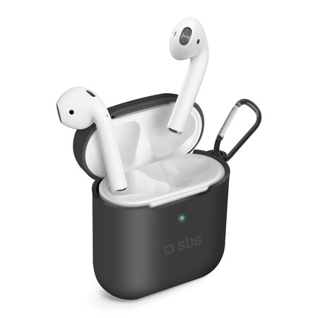 SBS - Silicon Fall für Apple AirPods 2016, AirPods 2019, schwarz