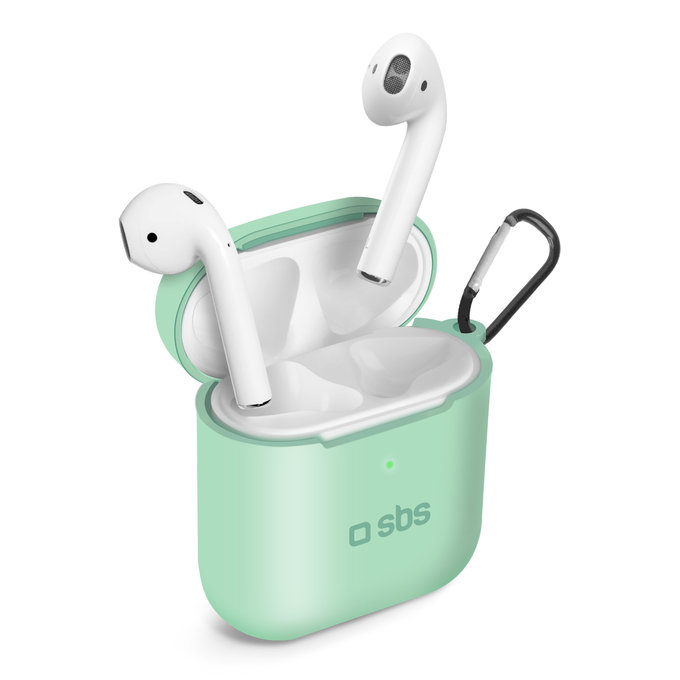 SBS - Silicon Fall für Apple AirPods 2016, AirPods 2019, grün