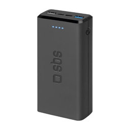 SBS - PowerBank 20 000 mAh, 2x USB, 2,1A, schwarz