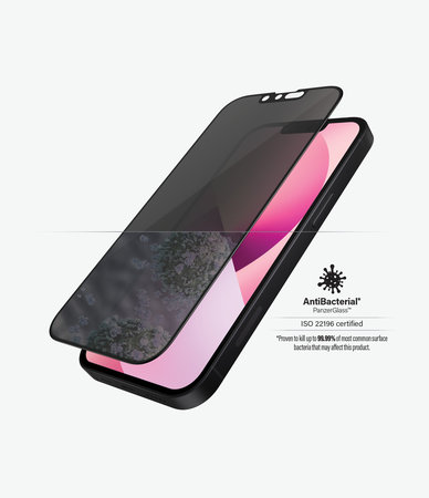 PanzerGlass - Gehärtetes Glas Case Friendly Privacy AB für iPhone 13 mini, schwarz