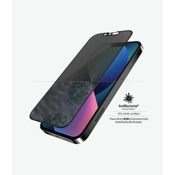 PanzerGlass - Gehärtetes Glas Case Friendly Privacy AB für iPhone 13, 13 Pro und 14, schwarz