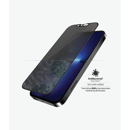 PanzerGlass - Gehärtetes Glas Case Friendly Privacy AB für iPhone 13 Pro Max und 14 Plus, schwarz