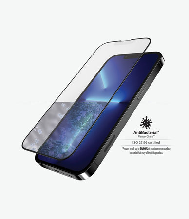 PanzerGlass - Gehärtetes Glas Case Friendly Anti-Glare AB für iPhone 13 Pro Max und 14 Plus, schwarz