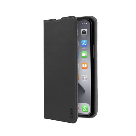 SBS - Fall Book Wallet Lite für iPhone 13, schwarz