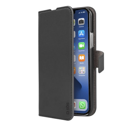 SBS - Fall Book Wallet für iPhone 13 Pro, schwarz