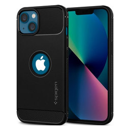 Spigen - Hülle Rugged Armor für iPhone 13, schwarz