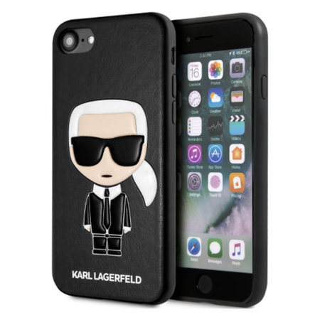 Karl Lagerfeld - Full Body Iconic Case für iPhone SE 2020/8/7, schwarz