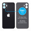 Apple iPhone 12 Mini - Backcover Glas Vergrössertes Ringloch für die Kamera (Black)