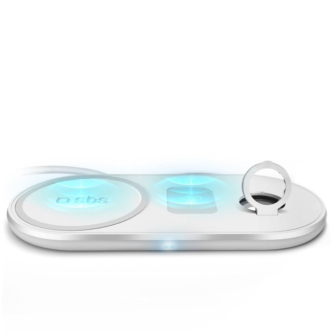 SBS - Drahtloses Ladegerät 3in1, weiß