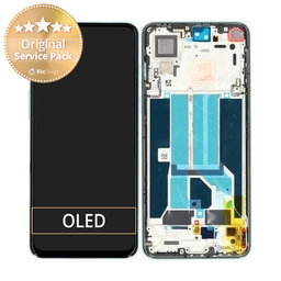 OnePlus Nord 2 5G - LCD Display + Touchscreen Front Glas + Rahmen (Green Woods) - 2011100361 Genuine Service Pack