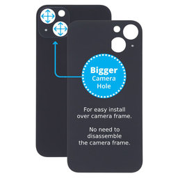 Apple iPhone 13 - Backcover Glas Vergrössertes Ringloch für die Kamera (Midnight)