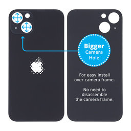 Apple iPhone 13 - Backcover Glas Vergrössertes Ringloch für die Kamera (Midnight)