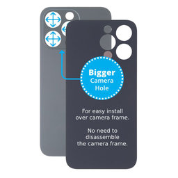 Apple iPhone 13 Pro - Backcover Glas Vergrössertes Ringloch für die Kamera (Graphite)