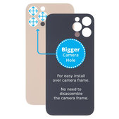 Apple iPhone 13 Pro Max - Backcover Glas Vergrössertes Ringloch für die Kamera (Gold)