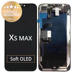 Apple iPhone XS Max - LCD Display + Touchscreen Front Glas + Rahmen - 661-12944 Genuine Service Pack