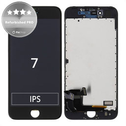 Apple iPhone 7 - LCD Display + Touchscreen Front Glas + Rahmen (Black) Refurbished PRO