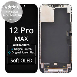 Apple iPhone 12 Pro Max - LCD Display + Touchscreen Front Glas + Rahmen Original Refurbished PRO