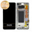 Samsung Galaxy S10 G973F - LCD Display + Touchscreen Front Glas + Rahmen (Silver) - GH82-18850G, GH82-18835G Genuine Service Pack