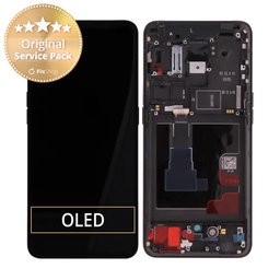 Oppo Reno 2 - LCD Display + Touchscreen Front Glas + Rahmen (Black) - O-4902800 Genuine Service Pack