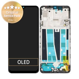 Oppo A91 - LCD Display + Touchscreen Front Glas + Rahmen (Black) - O-4903328 Genuine Service Pack