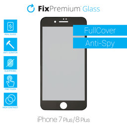 FixPremium Privacy Anti-Spy Glass - Gehärtetes Glas für iPhone 7 Plus und 8 Plus