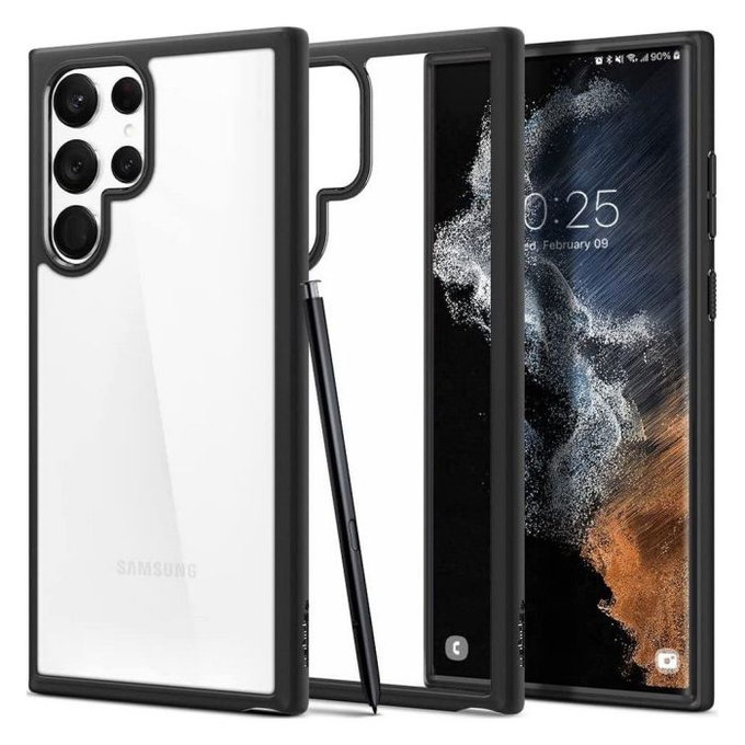 Spigen - Hülle Ultra Hybrid für Samsung Galaxy S22 Ultra, Matte Black