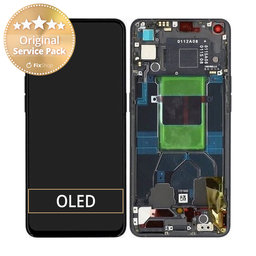Oppo Reno 6 5G CPH2251 - LCD Display + Touchscreen Front Glas + Rahmen (Stellar Black) - 4907749 Genuine Service Pack