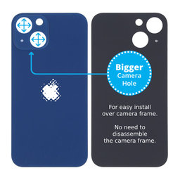Apple iPhone 13 Mini - Backcover Glas Vergrössertes Ringloch für die Kamera (Blue)