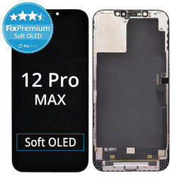 Apple iPhone 12 Pro Max - LCD Display + Touchscreen Front Glas + Rahmen Soft OLED FixPremium