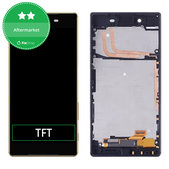 Sony Xperia Z5 E6653 - LCD Display + Touchscreen Front Glas + Rahmen (Black) TFT