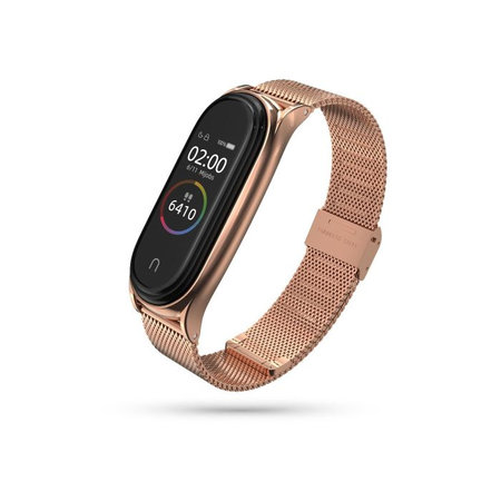 Tech-Protect - Armband Milaneseband für Xiaomi Mi Band 5, 6, 6 NFC, rose gold