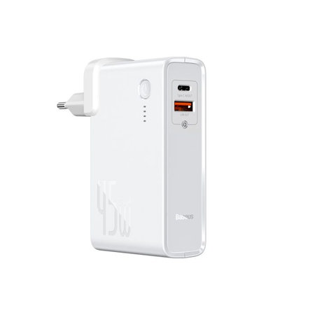 Baseus - Ladeadapter mit PowerBank, USB, USB-C, 45W, Weiß