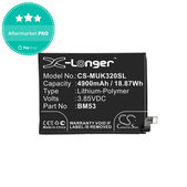 Akku Batterie für Xiaomi Mi 10T 5G M2007J3SY, 4900mAh, Li-Pol, 3.85 V, BM53, HQ