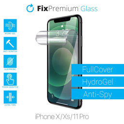 FixPremium HydroGel Anti-Spy - Displayschutzfolie für iPhone X, Xs und 11 Pro