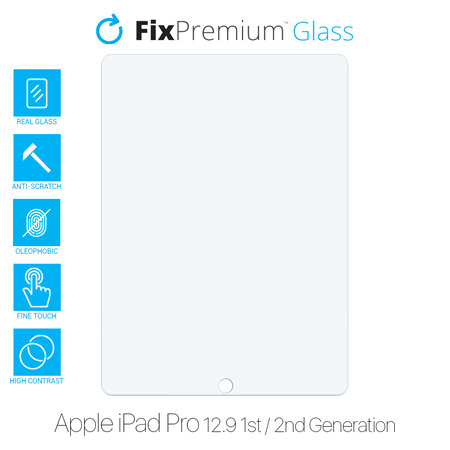 FixPremium Glass - Gehärtetes Glas für Apple iPad Pro 12.9" (1st Gen 2015, 2nd Gen 2017)