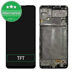 Samsung Galaxy M22 M225F - LCD Display + Touchscreen Front Glas + Rahmen (Black) TFT