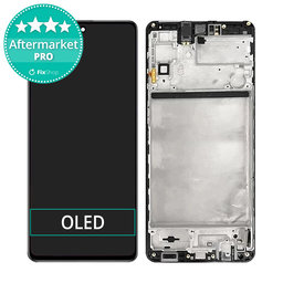 Samsung Galaxy M51 M515F - LCD Display + Touchscreen Front Glas + Rahmen (Celestial Black) OLED
